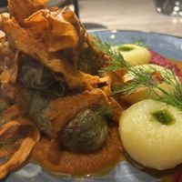 Polish-style Cabbage Rolls filled with Buckwheat & Soy Mince  at Manna 68 in Gdansk