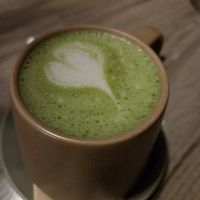 Matcha latte at Manna 68 in Gdansk