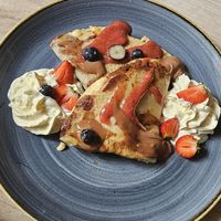Chocolate sauce pancakes at Manna 68 in Gdansk