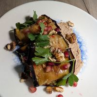 Aubergine starter at Manna 68 in Gdansk