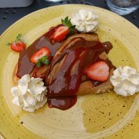 Breakfast pancakes at Manna 68 in Gdansk