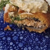 Fish cake entree at Manna 68 in Gdansk