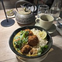 Really good Safran cream with fried couliflower   at Manna 68 in Gdansk