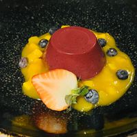 Blueberry Panna Cotta. at Manna 68 in Gdansk