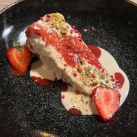 Basque „cheesecake“ from the spring 2026 menu. at Manna 68 in Gdansk