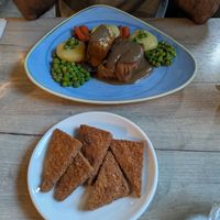 Breaded tofu and polish dish at Manna 68 in Gdansk