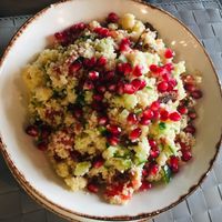  cous cous salad with pomegranate  at Manna 68 in Gdansk