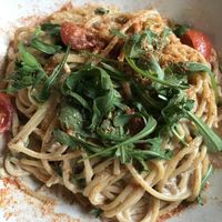 Special of day - vegan carbonara  at Manna 68 in Gdansk