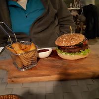 Vegan hamburger at Manna 68 in Gdansk