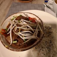 "duck" with vegetables and rice at Manna 68 in Gdansk