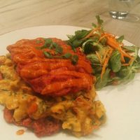 Cauliflower waffles with Mac n Cheese at Manna 68 in Gdansk