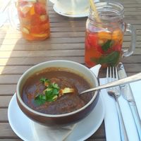 krem z fasolki / black bean soup at Manna 68 in Gdansk