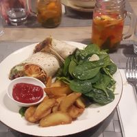 burrito z fasolą i dynią / bean and squash burrito at Manna 68 in Gdansk