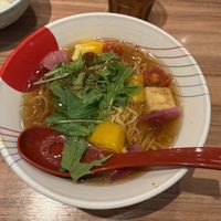 Vegan Soy-sauce based noodles  at Soranoiro Nippon in Tokyo