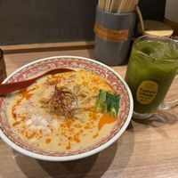 Dandan noodles with matcha  at Soranoiro Nippon in Tokyo