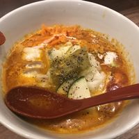 Vegan dish with noodles at Soranoiro Nippon in Tokyo