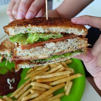 Club sandwich at Antojito Con Amor - temporarily closed in Cancun