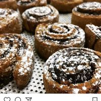 The best cinnamor rolls at NITA Vegan Bakery in Buenos Aires