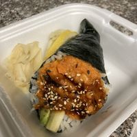 Spicy tuna hand roll at Chef Kenny's Asian Vegan Cuisine in Las Vegas