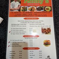 Menu at Chef Kenny's Asian Vegan Cuisine in Las Vegas