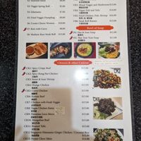 Menu at Chef Kenny's Asian Vegan Cuisine in Las Vegas