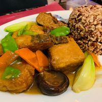 Fish and tofu w/ veggies  at Chef Kenny's Asian Vegan Cuisine in Las Vegas