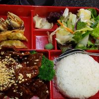 Spicy crispy beef bento at Chef Kenny's Asian Vegan Cuisine in Las Vegas