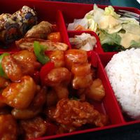 Sweet and sour chicken bento box at Chef Kenny's Asian Vegan Cuisine in Las Vegas