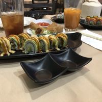Hawaii roll and Sexy roll and Thai tea at Chef Kenny's Asian Vegan Cuisine in Las Vegas