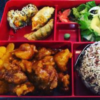 Orange chicken bento at Chef Kenny's Asian Vegan Cuisine in Las Vegas