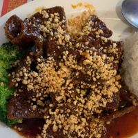 Crispy 'beef’ at Chef Kenny's Asian Vegan Cuisine in Las Vegas