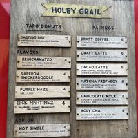 Menu from 11/17  at Holey Grail Donuts - Food Truck in Hanalei
