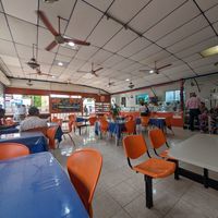 Inside seating at Tony's F in Santo Domingo