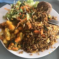 Lunch menu for 210 DOP with bottled water at Tony's F in Santo Domingo