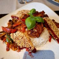 Rote Beete Puffer (vegan) at Strandpirat in Nebel
