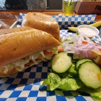 Buffalo melt + side salad w/ranch at Peterson Bros 1111 in Tacoma