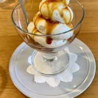 caramel sundae at Veggy Way in Sapporo