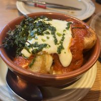 Patatas bravas  at Punch Bar and Tapas in Honley