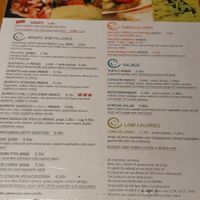 Menu at Etnico in Athens