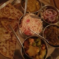 Option vegan platter but with ghee at Masala in Panama City