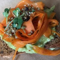 Avocado Toast with glazed carrots! Very yummy!  at Bananaleaf - Pop up in Munich
