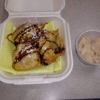 Fried oreos and ice cream at Amber's Smoked Vegan in Las Vegas