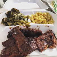 Ribz plate at Amber's Smoked Vegan in Las Vegas