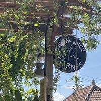 Across from bintang sign  at Tropical Juice Corner in Lembongan