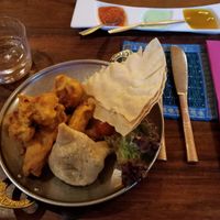 Appetizers. The mains disappeared before we could take pictures! at Mayura in Barcelona