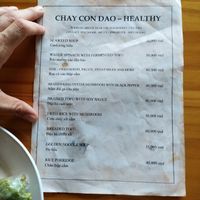 Menu page 1 at Chay Con Dao Healthy in Con Dao