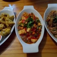 Wonton, tofu and vegetables at Chay Con Dao Healthy in Con Dao