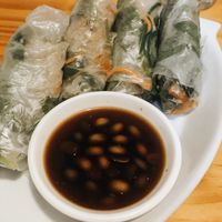 Fresh Spring Rolls with Soya Sauce at Chay Con Dao Healthy in Con Dao
