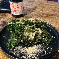 Crispy Kale covered in tasty crack dust  at Greenhouse Canteen & Bar in South Brisbane