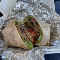 The black bean burger wrap.  at Natural Juice Bar & Vegetarian Eats in Timonium